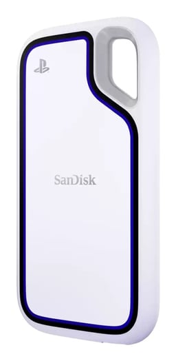 Unidad de Estado Solido SSD Externo USB 1TB Sandisk SDSSDE62P-1T00-G25 USB-C/Para PlayStation 5/PC/Color Blanco