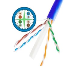Bobina De Cable UTP CAT6A 100% Cobre Saxxon OUTPCAT6AAZO Para Uso Interior / De 4 Pares / Soporta Estandares: YD/T1019-2001 / ISO / IEC 11801 / ANSI / TIA / EIA-568 / Ideal Para Cableado De Redes / 305M / Azul
