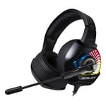 Diadema Audifono con Microfono Ocelot Gamer OGMH01, RGB, Negro, Cancelacion de Ruido, Ajustables, Adaptador de 2 Puntas, Over Ear
