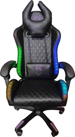 Silla Gamer Necnon RGB NSG-RGB1/Inclinacion 145°/Clase 4/140-150KG/Cojin Lumbar-Cabeza/Negro-Rosa/NBSGR133RG