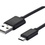 Cable USB a Micro USB (V8) Gigatech CUMC-1.8 Negro 1.8M Alta Velocidad