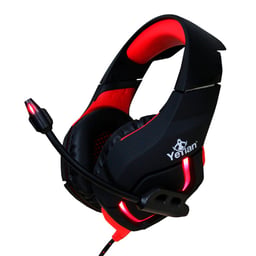 Diadema Gamer Yeyian Wicked S3000 Negro con Rojo/ USB/ con Mic, YDW-33402