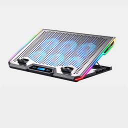 Base Enfriadora Para Laptop 17" / Acteck Froost Zero BE640 Aluminio ABS / 6 Ventiladores x 70 mm / Control De Velocidad / 2 Puertos USB 2.0 / 8 Niveles De Ajuste / RGB / Elite Aluminio / Color Negro / AC-940788