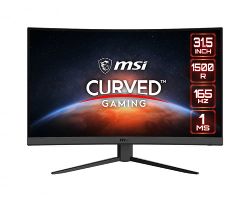 Monitor 31.5" MSI Optix G32C4W / Gamer / Led / Curvo / FreeSync / Full HD / HDMI / 165Hz / VESA / Color Negro