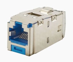 Conector Jack RJ45 Blindado Panduit Estilo TG/ Mini-Com/ Categoria 6A/ 8 Posiciones y 8 Cables/ Color Azul, CJS6X88TGBUY