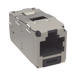 Conector Jack RJ45 Blindado Panduit CJS688TGY Estilo TG, Mini-Com, CAT6, de 8 Posiciones y 8 Cables, Color Negro