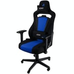 Silla Gamer Nitro Concepts NC-E250-BB Negro/ Azul, Hasta 150KG, Reposabrazos Ajustable, Nylon/ Tejido