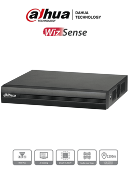 DVR de 16 Canales Dahua DH-XVR1B16H-I 5MP Lite/ Wizsense/ Cooper-I/ H.265+/ 16 Canales HDCVI+8 IP /Hasta 24 Canales IP/ SMD Plus