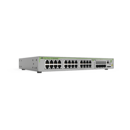 Switch Poe+ administrable capa3, 24 puertos 10/100/1000MB Allied Telesis AT-GS970M/28PS-10