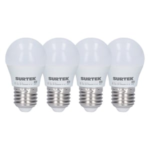 Paquete De 4 Lámparas LED Tipo Bulbo A19 SURTEK PLBD5/5W/Luz De Día/6500K/Base E27