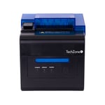Miniprinter Termica Techzone TZBE302E 80MM, USB, Ethernet RJ11, Negro/Azul
