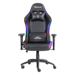 Silla Gamer Ocelot Gaming RGB OSRGB Base y Descansa Brazos Ajustable/ Hasta 150KG/ Incluye Cojin Lumbar y Cervical/ Color Negro