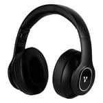 Diadema audífono inalámbrico Vorago HPB-350 Bluetooth/3.5mm manos libres, color negro con luz blanca