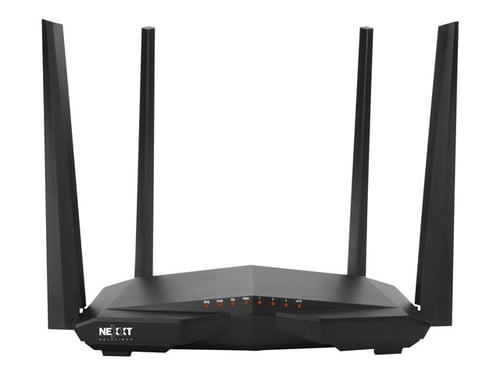 Router Inalambrico Nexxt Nebula 1200-AC, Conmutador de 3/4 Puertos, Cuatro Antenas, 802.11A/B/G/N/AC, 1200MBPS, NW230NXT78, Negro