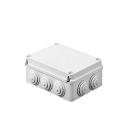 Caja de derivación GEWISS GW-44-004 de pvc auto-extinguible con 6 entradas, tapa atornillada, 100x100x50 MM, Para exterior (IP55)