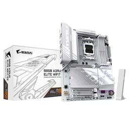 Tarjeta Madre GIGABYTE B850 A Elite WF7 ICE Socket AM5/4XDDR5/HDMI/DP/WI-FI 7/Color Blanco/ATX/
