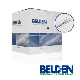 Bobina de Cable Para Seguridad y Sonido Belden Forro PVC Gris/CMR-RISER 6C/22AWG/6 Conductores/Calibre 22 AWG/Multifilar/100% Cobre/305MTS/5504UE 0081000
