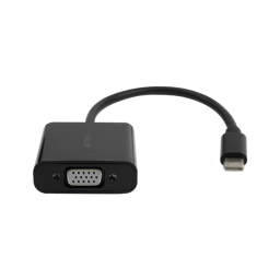 Cable Adaptador USB-C A VGA Acteck Shift Plus AV415/Para Video Macho Hembra/Color Negro/AC-934725