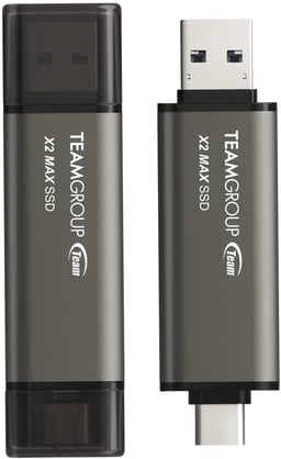Unidad de Estado Solido Externo SSD 1TB Teamgroup X2 Max Dual Drive/USB 3.2/1000MBS/900MBS/TX2MAX31TBT01