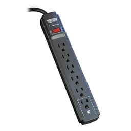 Supresor de Picos Tripp Lite TLP606B con 6 Contactos/Cable 1.83M/790 Joules/Negro