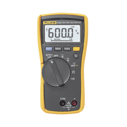 Multimetro Digital FLUKE-114 Basico para Electricista, Uso con Voltaje Maximo de 600 V y Pantalla LED Retroiluminada