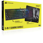 Kit Corsair 3 en 1 Harpoon RGB Pro + Teclado K60 RGB Pro + Tapete Para Mouse MM300, CH-910D519-SP