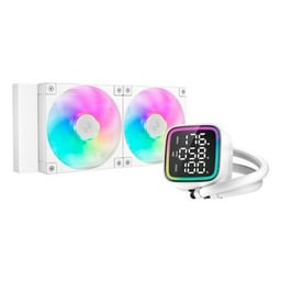 Enfriamiento Liquido DeepCool LD240 WH / ARGB / 2x120mm / 2400RPM / Socket LGA 1851 / 1700 / AM5 / Color Blanco / R-LD240-WHDMMN-G-1