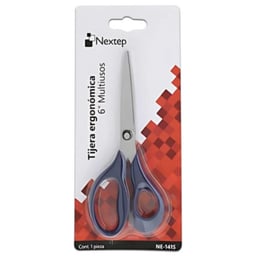 Tijera Nextep NE-141S De 6" / Chica / Ergonomica / Multiusos / Azul
