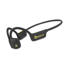 Audífonos Deportivos Inalámbricos GETTTECH GUE-MSSBT-01-YW Bluetooth 5.3 con Micrófono, Conducción Aérea, Resistencia al Sudor y Batería de 12 Horas – Negro/Amarillo