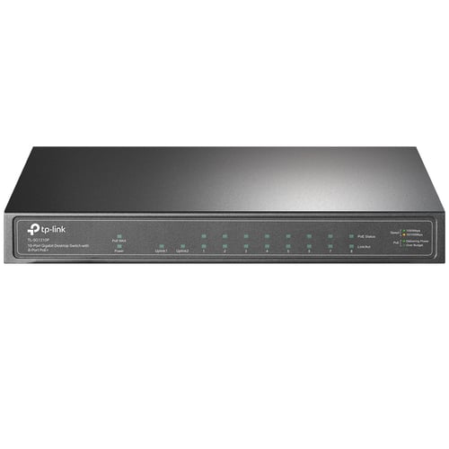 Switch de Escritorio POE+ TP-Link TL-SG1210P 8 Puertos 10/100/1000 MBPS + 1 Puertos 10/100/1000 MBPS (Uplink) + 1 Puerto SFP, 63W, No Administrable