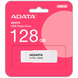 Memoria USB 3.2 128GB Adata UC310 Blanco, UC310-128G-RWH