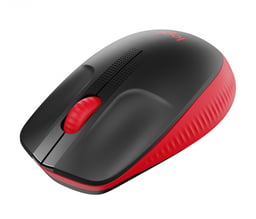 Mouse Inalámbrico Logitech M190, Rojo/ Negro, Ambidiestro, 1000DPI, 3 Botones, 910-005904