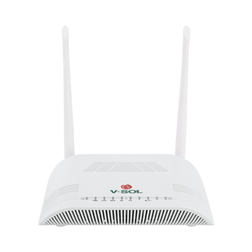 Unidad de Red Optica ONU Dual G/EPON con WI-FI V-SOL V2802-GW 2.4GHZ + 1 Puerto LAN Gigabit + 1 Puerto LAN Fast Ethernet,Hasta 300 MBPS Via Inalambrico