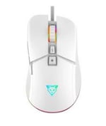 Mouse Gaming Ocelot OCM White Pearl Alambrico/ Blanco/ RGB/ 7 Botones/ Hasta DPI 7200