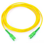 Jumper de fibra óptica monomodo SC/APC SC/APC simplex color amarillo, 1metro, LP-FO-SCA-SCA-01