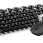 Kit Teclado y Mouse Inalamabrico Ghia GT2000GN Gris/ Negro