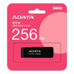 Memoria USB 3.2 256GB Adata UC310 Negro, UC310-256G-RBK