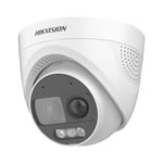 Camara Turret Turbohd Hikvision DS-2CE72DF3T-PIRXOS 2MP/ Imagen a Color 24/7 / 2.8MM/ Luz Blanca 20MTS/ IP67/ WDR 130DB/ Sensor PIR/ Sirena Integrada