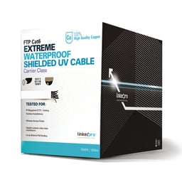 Bobina de cable UTP 305 Metros Cat6+ CALIBRE 23, Color Blanco, climas extremos