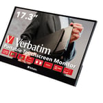 Monitor 17.3" Verbatim VB49593, LCD/ Portatil/ Freesync/ 6MS/ Multi-Touch/ Full HD/ HDMI/ Color Negro