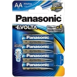 Bateria Alcalina Panasonic LR6EGL / 4B Tipo AA / 1.5V / Evolta / No Recargable / 4 Piezas