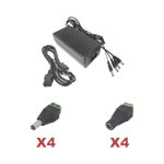 Kit con Fuente Epcom Power Line 12VCD/5 Amper 4 Salidas, K2PLK12DC4CH