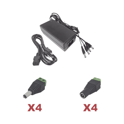Kit con Fuente Epcom Power Line 12VCD/5 Amper 4 Salidas, K2PLK12DC4CH