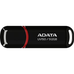 Memoria USB 3.2 512GB Adata DashDrive UV150 Lectura 100MB/S/Negro/AUV150-512G-RBK