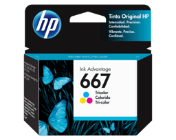 Cartucho de Tinta HP 667 Tricolor 100 Paginas, 3YM78AL