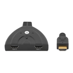 Switch HDMI 1.3 Manhattan 207416 2 Puertos/2X HDMI Hembra/1X HDMI Macho/50 CM/Color Negrov