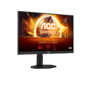 Monitor 27" AOC Q27G4XN Led / VA / 2x HDMI / DP / 2560x1440 / Freesync / 180Hz / 1MS / Negro