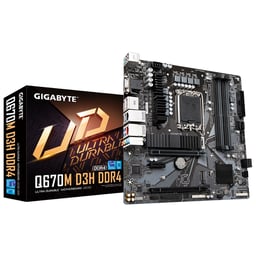 Placa base GIGABYTE Q670M D3H DDR4, Socket LGA 1700, 128GB DDR4, Intel Q670 Express, USB 3.2, SATA 3.0, M.2