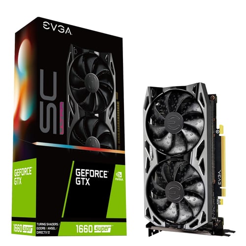 Tarjeta de Video EVGA 06G-P4-1068-KR Nvidia Geforce GTX 1660 Super Evga SC Ultra Gaming, 6GB GDDR6/ HDMI/ DVI/ DP, PCI Express 3.0