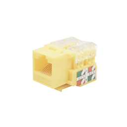 Modulo Jack Keystone CAT6 con Terminacion 110 Linkedpro LP-KJ-601-Ye para Faceplate Color Amarillo